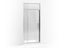 Lattis® Pivot shower door with sliding steam transom, 89-1/2" H x 30 - 33" W, with 3/8" thick Crystal Clear glass