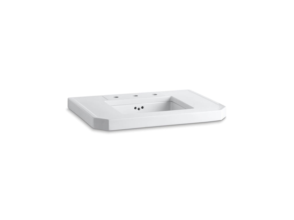 Kathryn® 32" x 22" Fireclay console tabletop cut for K-2330-G undermount bathroom sink