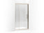 Lattis® Pivot shower door, 76" H x 39 - 42" W, with 3/8" thick Crystal Clear glass