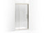 Lattis® Pivot shower door, 76" H x 39 - 42" W, with 3/8" thick Crystal Clear glass
