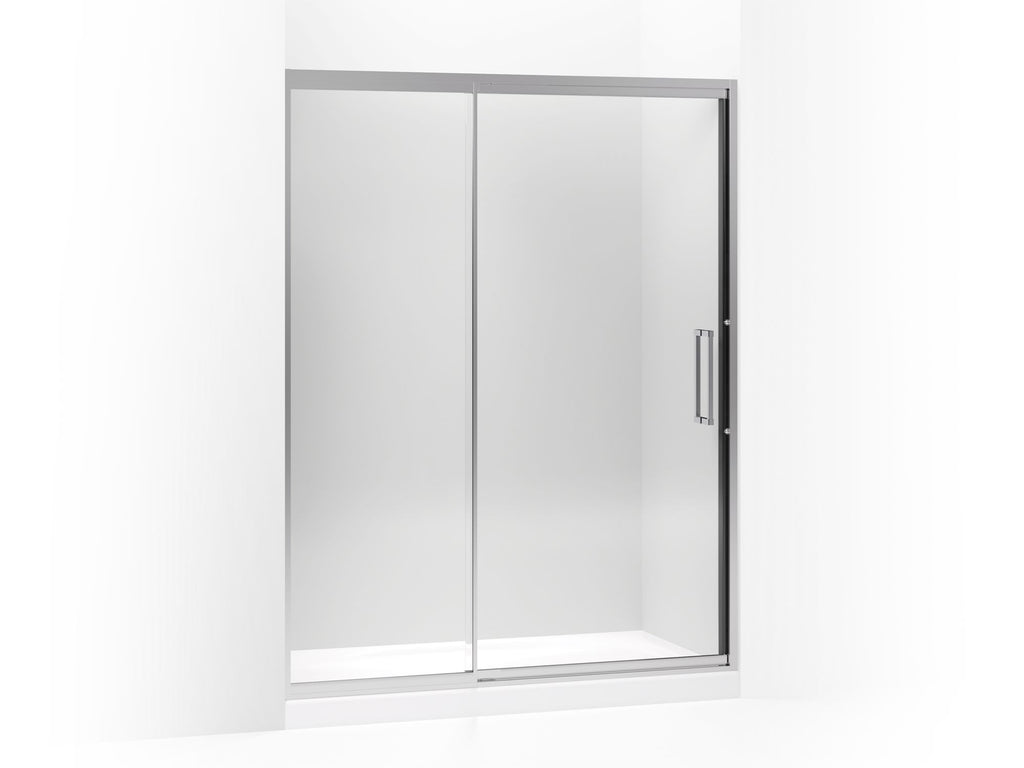 Lattis® Pivot shower door, 76" H x 57 - 60" W, with 3/8" thick Crystal Clear glass
