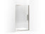 Purist® Pivot shower door, 72-1/4" H x 39-1/4 - 41-3/4" W, with 1/2" thick Crystal Clear glass