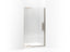 Pinstripe® Pivot shower door, 72-1/4" H x 39-1/4 - 41-3/4" W, with 1/2" thick Crystal Clear glass