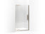 Pinstripe® Pivot shower door, 72-1/4" H x 39-1/4 - 41-3/4" W, with 3/8" thick Crystal Clear glass