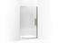 Pinstripe® Pivot shower door, 72-1/4" H x 39-1/4 - 41-3/4" W, with 1/2" thick Crystal Clear glass