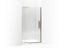 Pinstripe® Pivot shower door, 72-1/4" H x 39-1/4 - 41-3/4" W, with 3/8" thick Crystal Clear glass