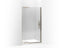 Finial® Pivot shower door, 72-1/4" H x 39-1/4 - 41-3/4" W, with 1/2" thick Crystal Clear glass