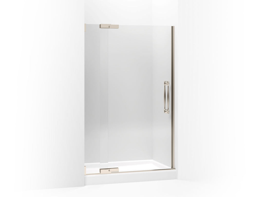 Finial® Pivot shower door, 72-1/4" H x 45-1/4 - 47-3/4" W, with 1/2" thick Crystal Clear glass