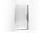 Pinstripe® Pivot shower door, 72-1/4" H x 39-1/4 - 41-3/4" W, with 3/8" thick Crystal Clear glass