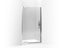 Finial® Pivot shower door, 72-1/4" H x 39-1/4 - 41-3/4" W, with 1/2" thick Crystal Clear glass