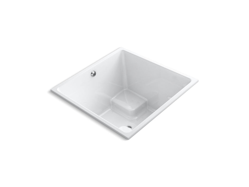 Underscore® Cube 48" x 48" cube drop-in bath with Bask(R) heated surface and center drain