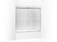 Levity® Sliding Bath Door, 59-3/4" H X 54 - 57" W, With 1/4" Thick Crystal Clear Glass