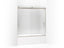 Levity® Sliding Bath Door, 62" H X 56-5/8 - 59-5/8" W, With 3/8" Thick Crystal Clear Glass