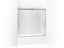 Levity® Sliding Bath Door, 59-3/4" H X 56-5/8 - 59-5/8" W, With 1/4" Thick Frosted Glass