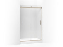 Levity® Sliding Shower Door, 74" H X 43-5/8 - 47-5/8" W, With 1/4" Thick Frosted Glass