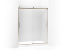 Levity® Sliding Shower Door, 74" H X 56-5/8 - 59-5/8" W, With 1/4" Thick Frosted Glass And Blade Handles