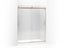 Levity® Sliding Shower Door, 74" H X 56-5/8 - 59-5/8" W, With 1/4" Thick Crystal Clear Glass