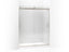 Levity® Sliding Shower Door, 74" H X 56-5/8 - 59-5/8" W, With 5/16" Thick Crystal Clear Glass