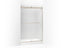 Levity® Sliding Shower Door, 74" H X 44-5/8 - 47-5/8" W, With 1/4" Thick Frosted Glass