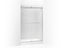 Levity® Sliding Shower Door, 74" H X 44-5/8 - 47-5/8" W, With 1/4" Thick Frosted Glass