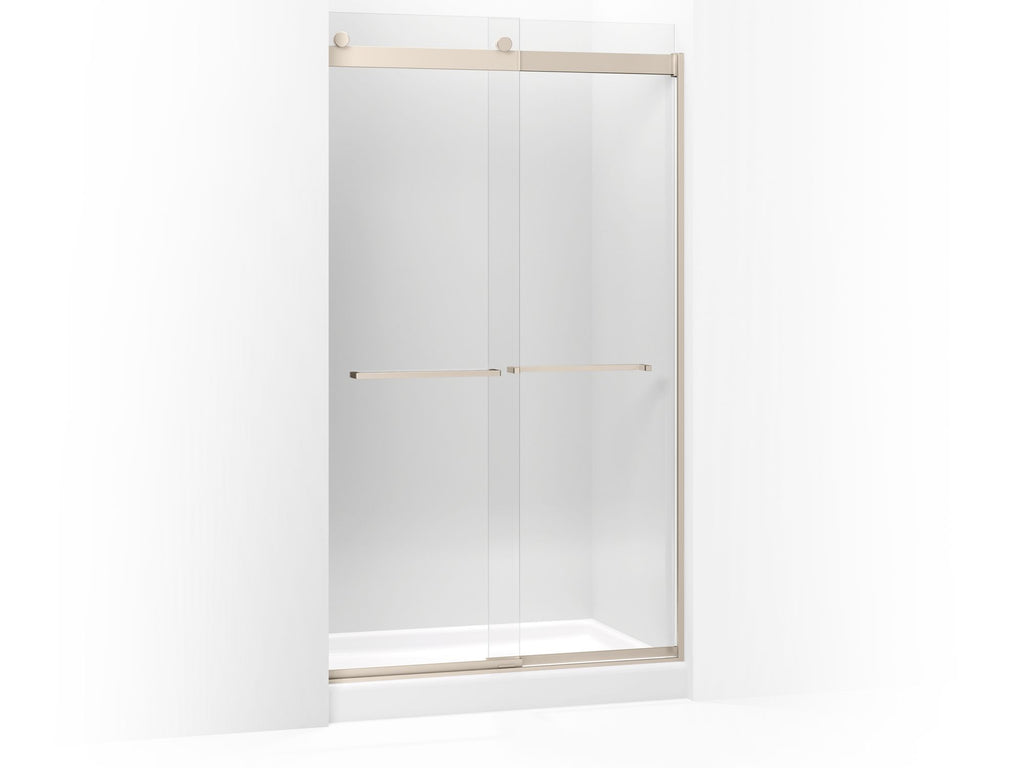 Levity® Sliding Shower Door, 82" H X 44-5/8 - 47-5/8" W, With 3/8" Thick Crystal Clear Glass