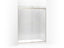 Levity® Sliding Shower Door, 74" H X 56-5/8 - 59-5/8" W, With 3/8" Thick Crystal Clear Glass