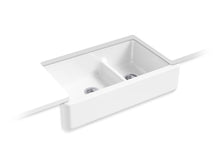 Whitehaven® Smart Divide® 35-3/4" Undermount Double-Bowl Farmhouse Kitchen Sink