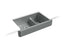 Whitehaven® Smart Divide® 35-1/2" Undermount Double-Bowl Farmhouse Kitchen Sink With Short Apron