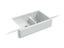 Whitehaven® Smart Divide® 35-3/4" Undermount Double-Bowl Farmhouse Kitchen Sink