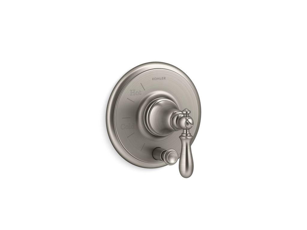 Artifacts® Rite-Temp® Pressure-Balancing Valve Trim With Push-Button Diverter And Swing Lever Handle