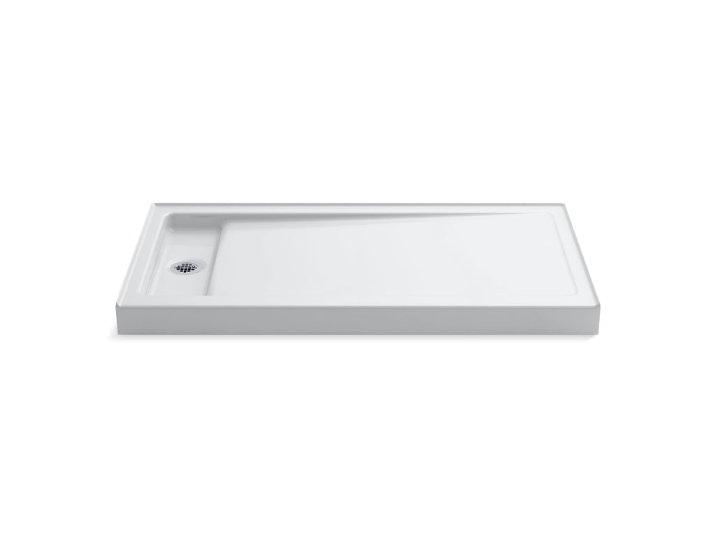 Bellwether® 60" X 32" Alcove Shower Base, Left Offset Drain