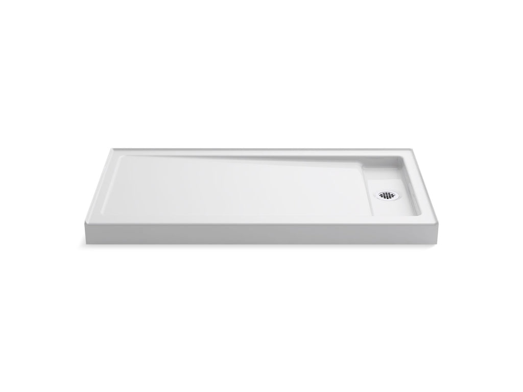 Bellwether® 60" X 32" Alcove Shower Base, Right Offset Drain