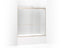 Levity® Sliding Bath Door, 62" H X 56-5/8 - 59-5/8" W, With 3/8" Thick Crystal Clear Glass