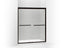 Gradient® Sliding Shower Door, 70-1/16" H X 56-5/8 - 59-5/8" W, With 1/4" Thick Frosted Glass
