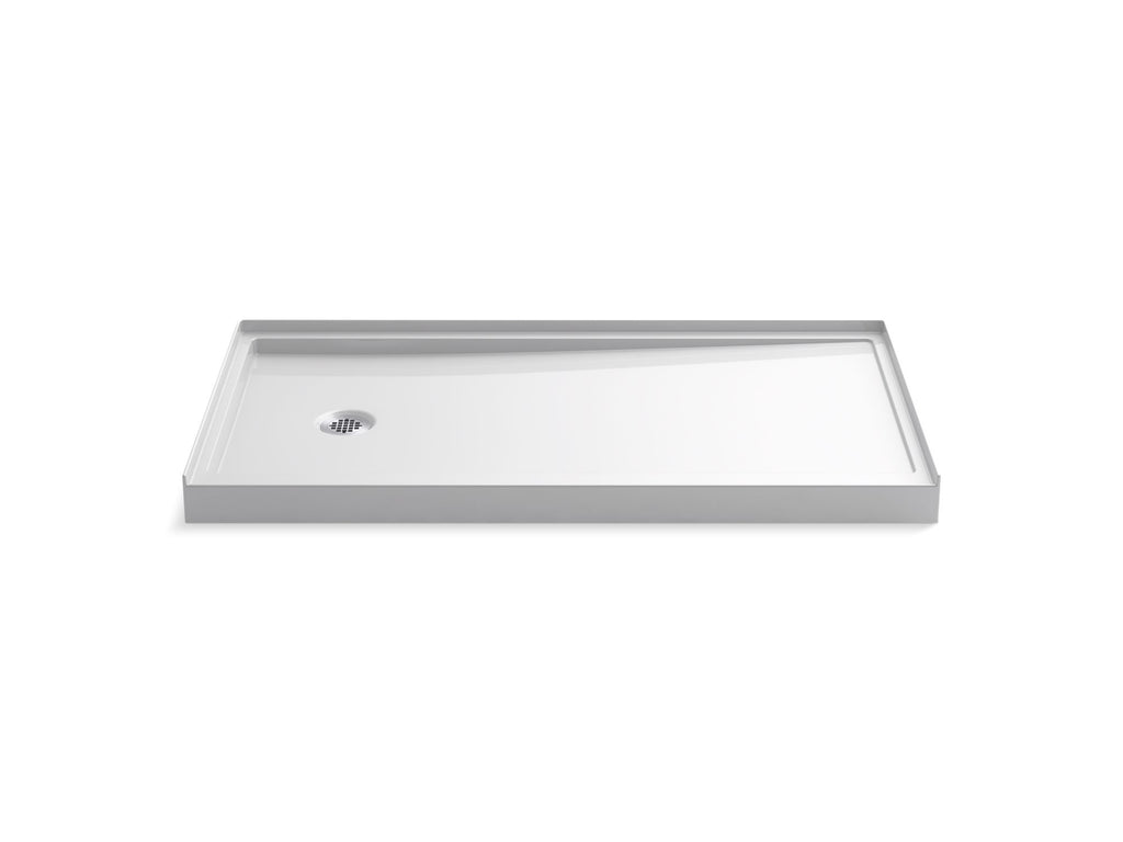 Rely® 60" X 32" Alcove Shower Base, Left Drain