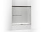 Revel® Sliding Bath Door, 55-1/2" H X 56-5/8 - 59-5/8" W, With 1/4" Thick Crystal Clear Glass