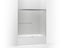 Revel® Sliding Bath Door, 55-1/2" H X 56-5/8 - 59-5/8" W, With 1/4" Thick Crystal Clear Glass