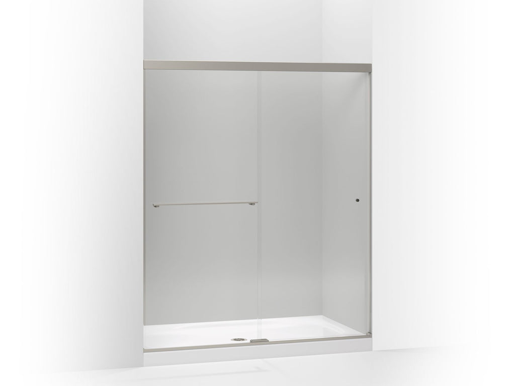 Revel® Sliding Shower Door, 70" H X 56-5/8 - 59-5/8" W, With 1/4" Thick Crystal Clear Glass