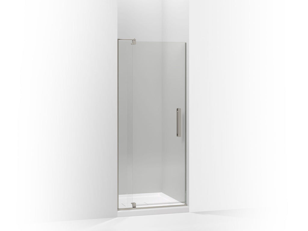 Revel® Pivot Shower Door, 70" H X 27-5/16 - 31-1/8" W, With 1/4" Thick Crystal Clear Glass