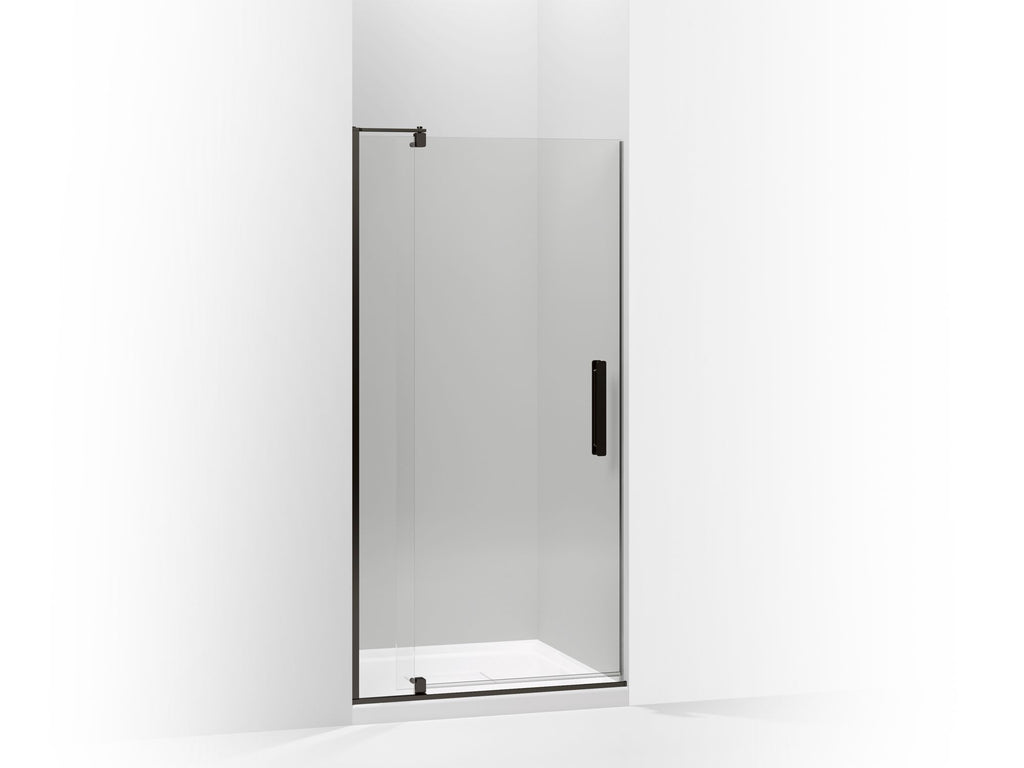 Revel® Pivot Shower Door, 74" H X 35-1/8 - 40" W, With 5/16" Thick Crystal Clear Glass