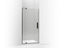 Revel® Pivot Shower Door, 74" H X 31-1/8 - 36" W, With 5/16" Thick Crystal Clear Glass