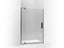 Revel® Pivot Shower Door, 74" H X 39-1/8 - 44" W, With 5/16" Thick Crystal Clear Glass