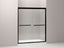 Gradient® Sliding shower door, 70-1/16" H x 56-5/8 - 59-5/8" W, with 1/4" thick Crystal Clear glass