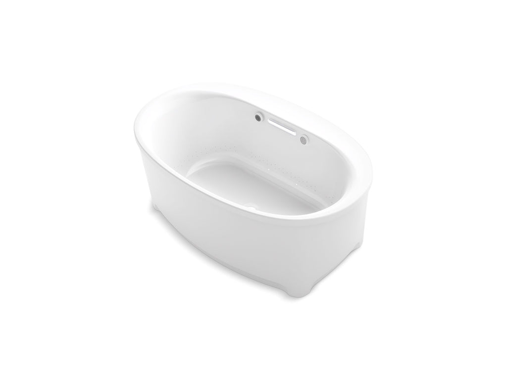 Underscore® Oval 60" x 36" Heated BubbleMassage™ air bath with Bask®, center drain