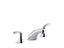 Coralais® Widespread Bathroom Sink Faucet With Lever Handles, Less Drain And Lift Rod