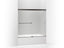 Revel® Sliding Bath Door, 55-1/2" H X 56-5/8 - 59-5/8" W, With 5/16" Thick Frosted Glass