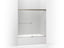 Revel® Sliding Bath Door, 55-1/2" H X 56-5/8 - 59-5/8" W, With 5/16" Thick Frosted Glass