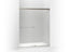 Revel® Sliding Shower Door, 70" H X 56-5/8 - 59-5/8" W, With 5/16" Thick Frosted Glass