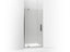 Revel® Pivot shower door, 74" H x 27-5/16 - 31-1/8" W, with 5/16" thick Frosted glass