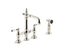 Artifacts® Two-Hole Bridge Bar Sink Faucet With Side Sprayer